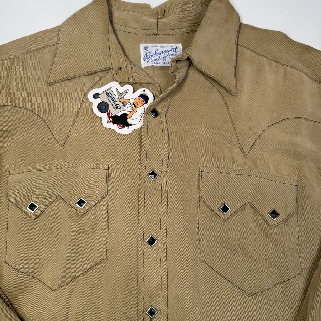 VTG Rockmount Sawtooth Western Peal Snap L/S Button Up XL/L