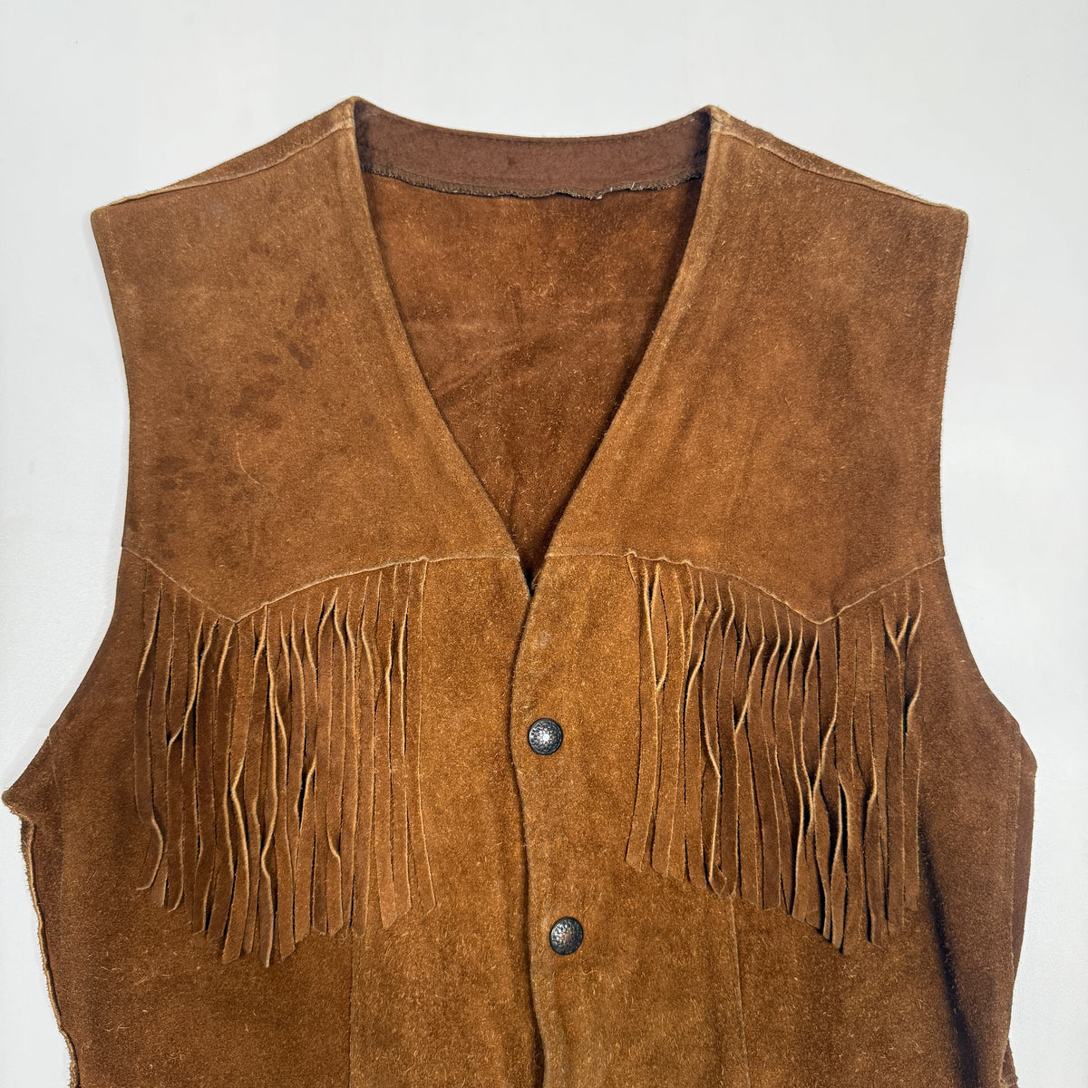 VTG Pioneer Wear Western Fringe Leather Vest