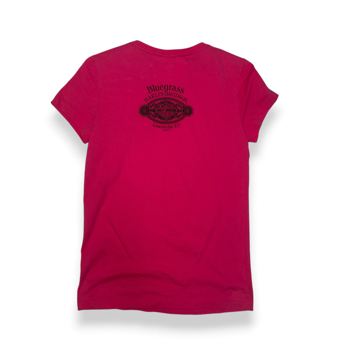 2015 Harley Davidson V Neck T Shirt S Hot Pink