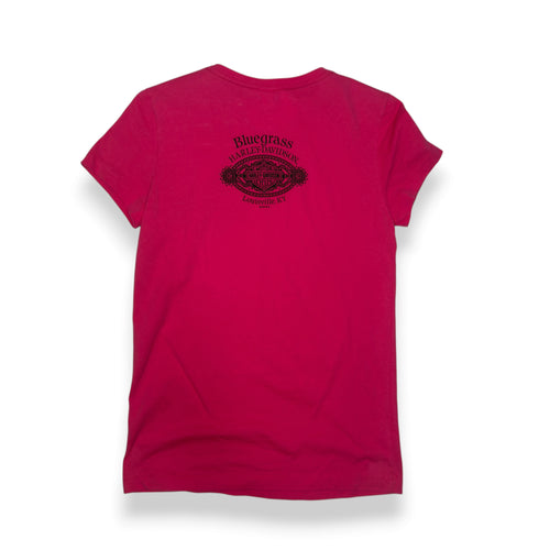 2015 Harley Davidson V Neck T Shirt S Hot Pink