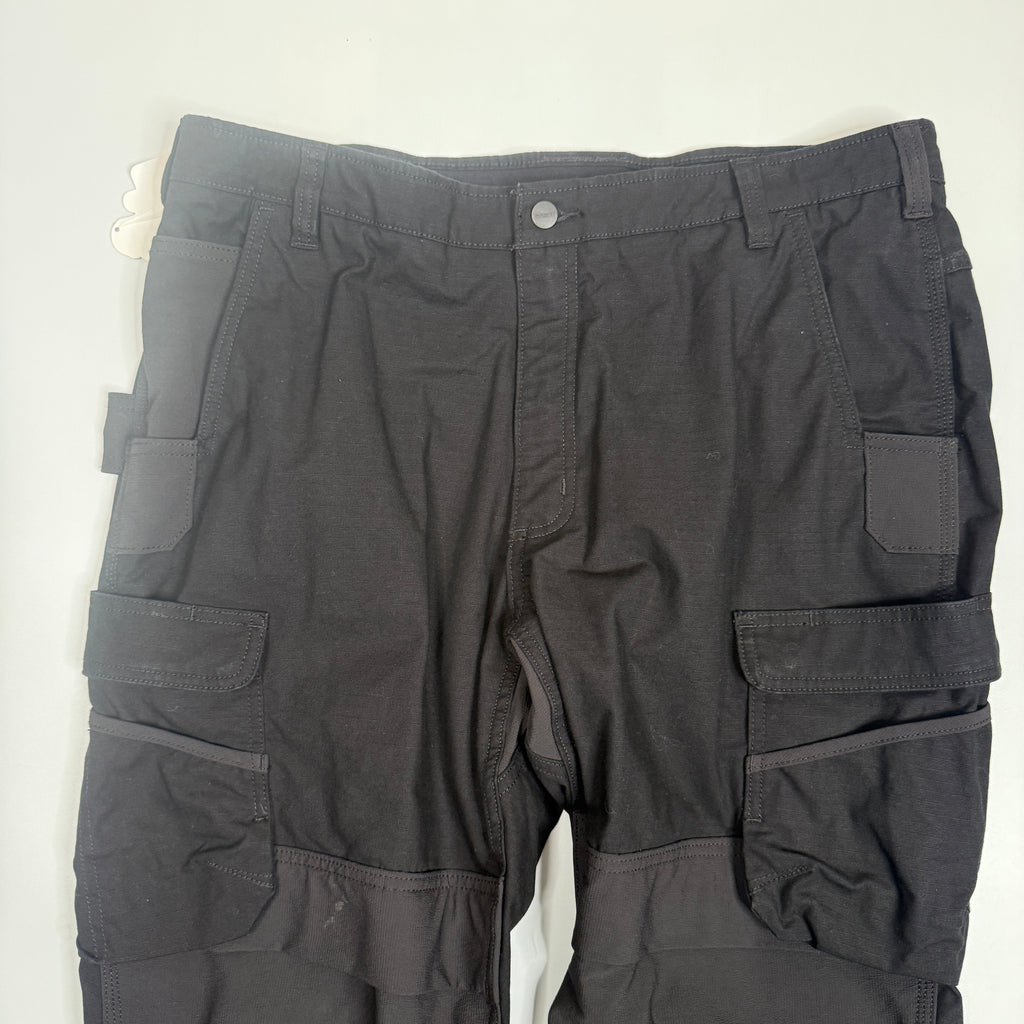 Carhartt Steel Rugged Flex Relaxed Fit Double Front Cargo Work Pants 40" Black