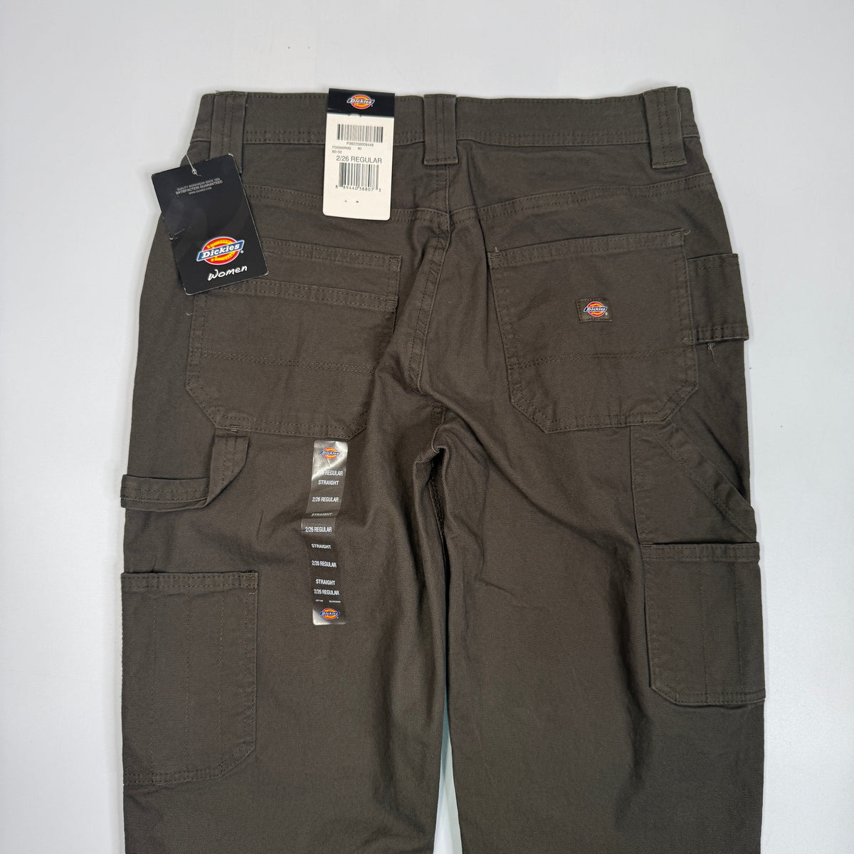 NWT Dickies Double Front Carpenter Straight Fit Pants 28" S Olive