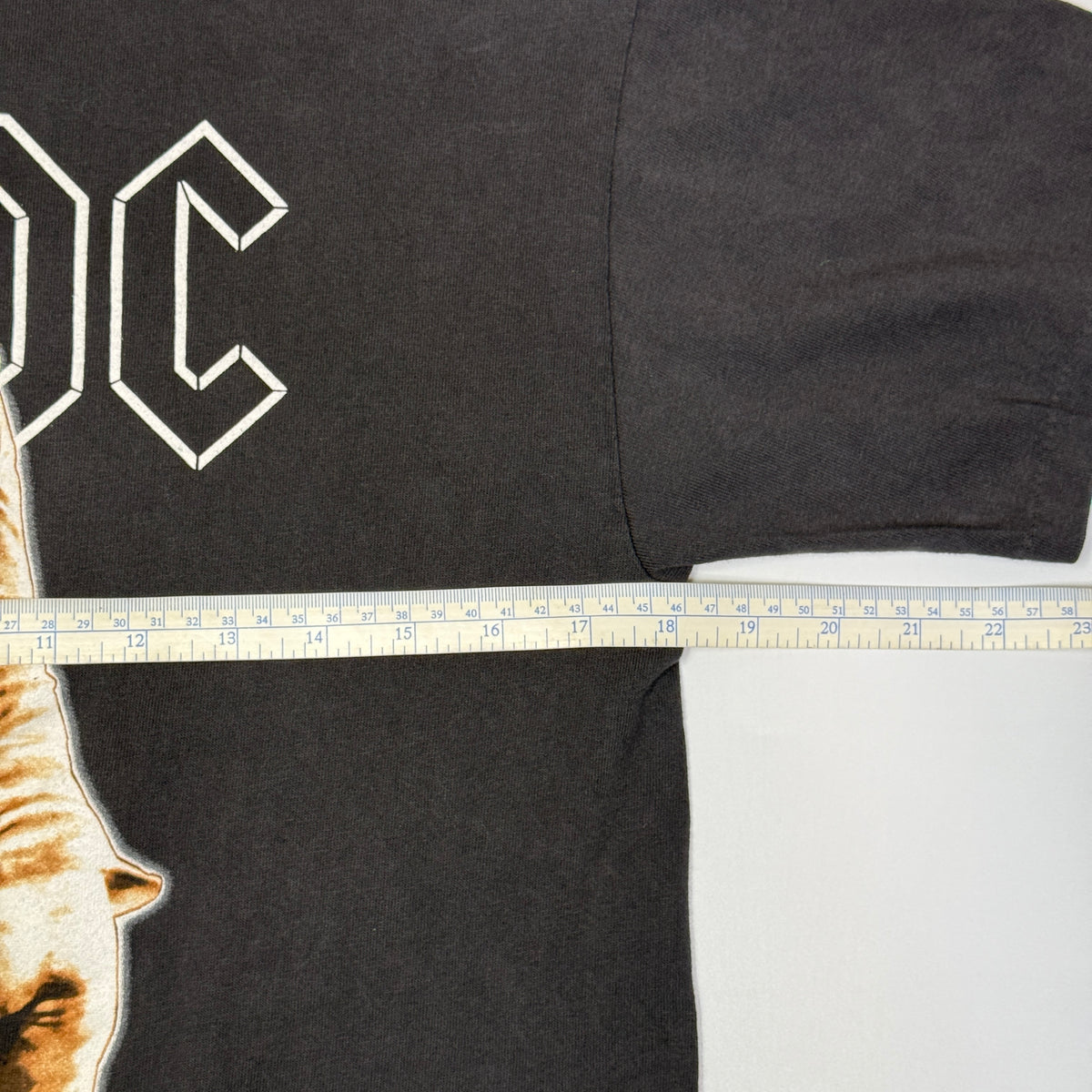 Y2K 2000 ACDC Upper Lip World Tour T Shirt M Black