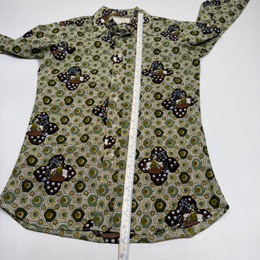 VTG Geometric Dagger Collar Button Up M