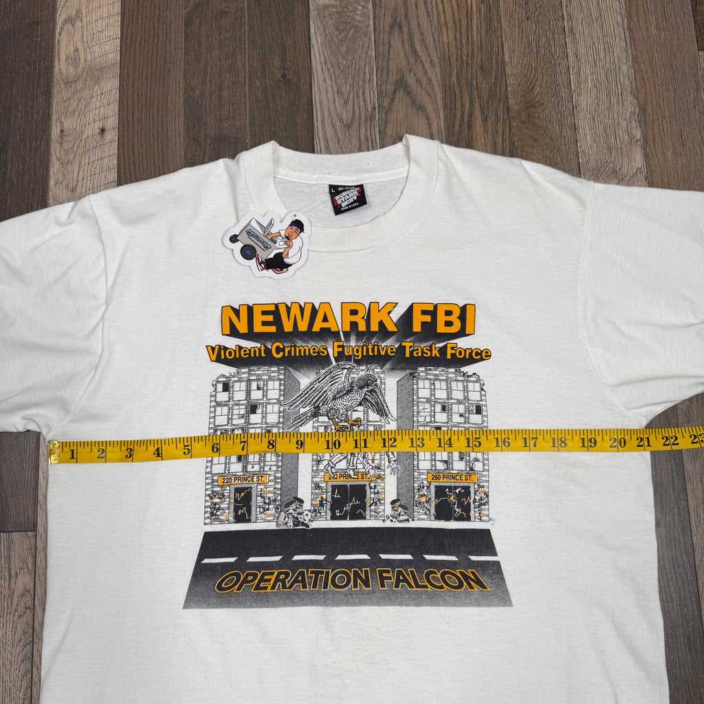 VTG Newark FBI Task Force T Shirt L White