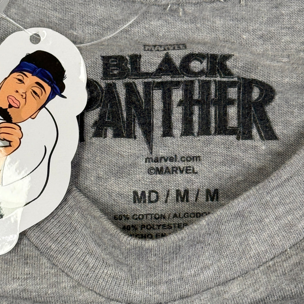 2016 Marvel Black Panther Movie Poster Promo T Shirt M Grey