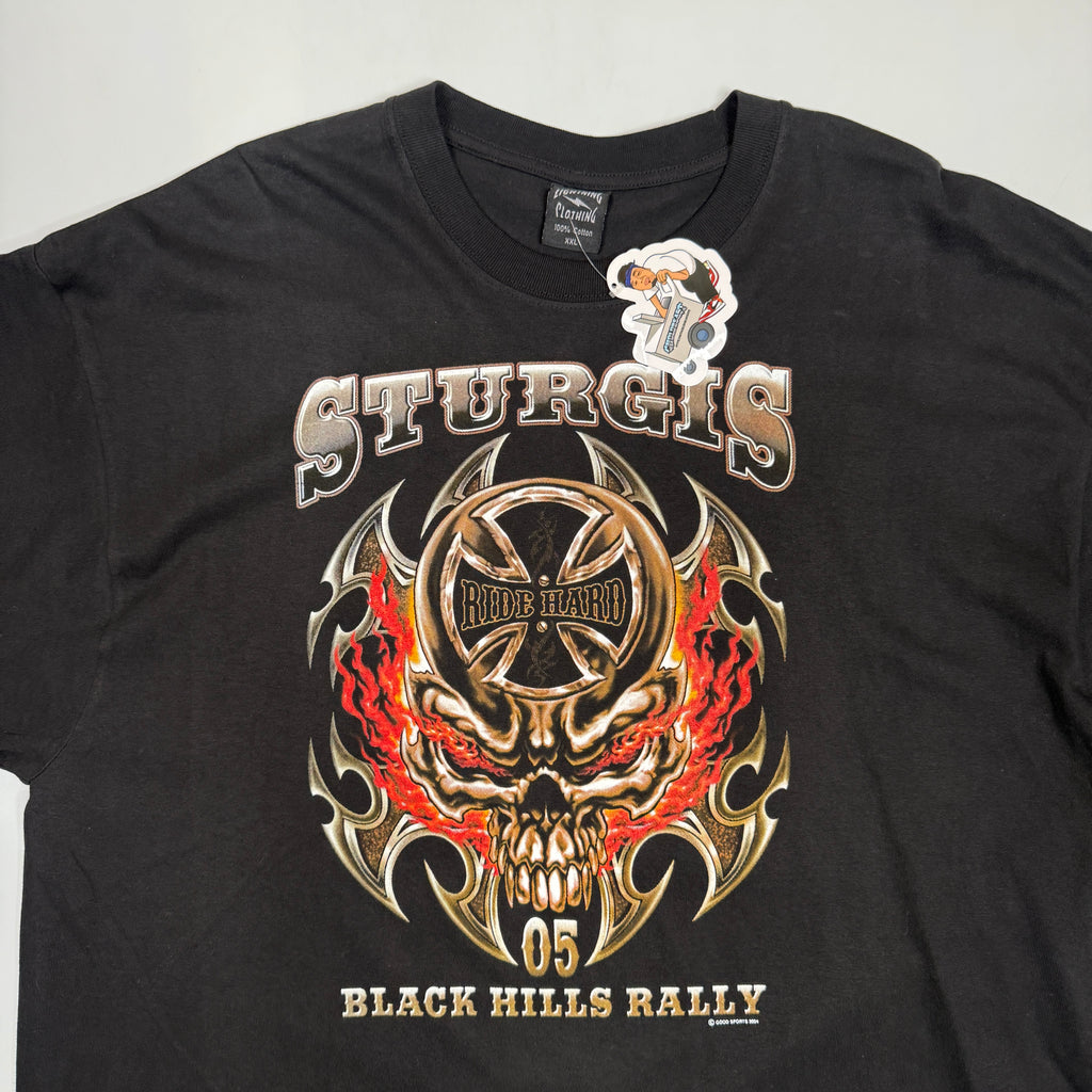 Y2K 2005 Sturgis Black Hills Rally South Dakota T Shirt 2XL