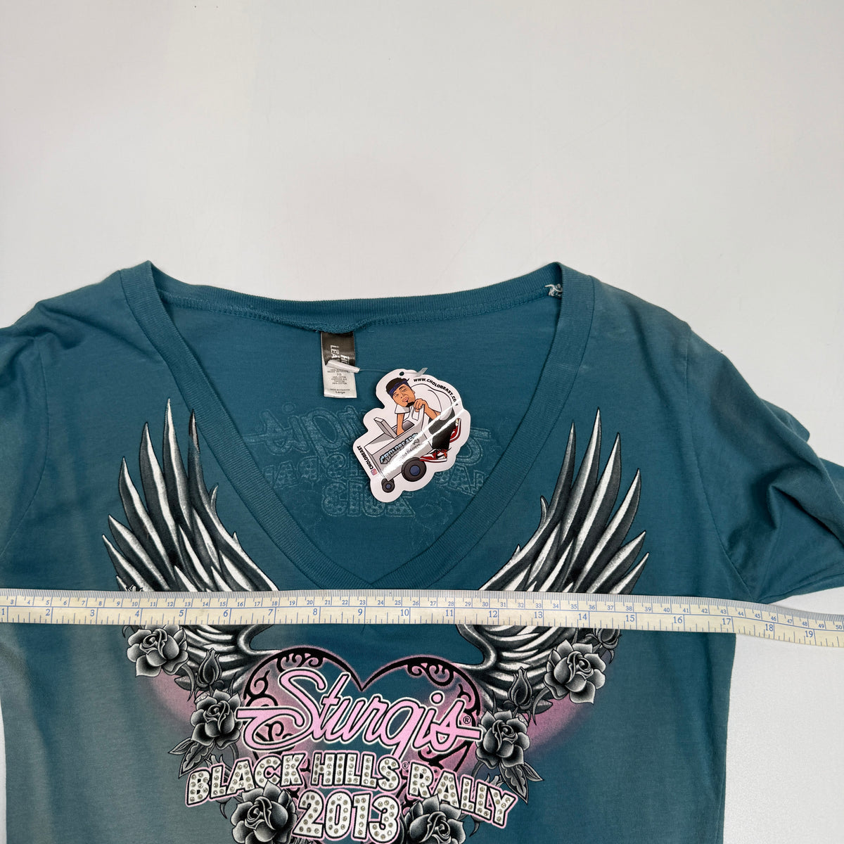 Y2K 2013 Sturgis Black Hills Rally V Neck L/S T Shirt S Blue