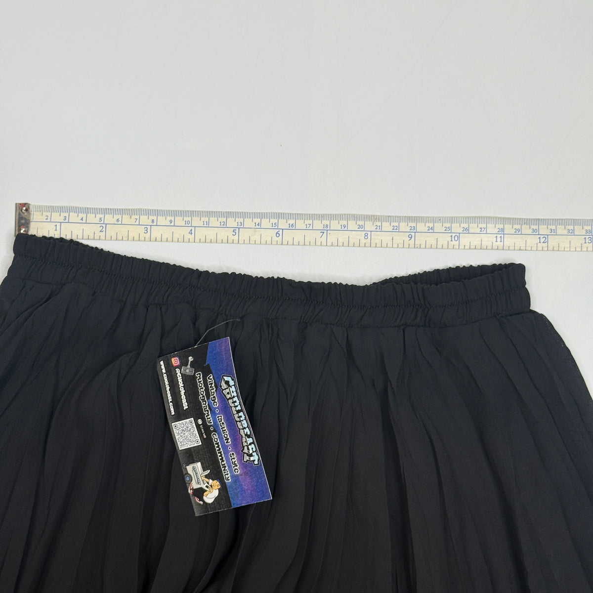 VTG Sheer Crinkle Broomstick Maxi Skirt XS/S