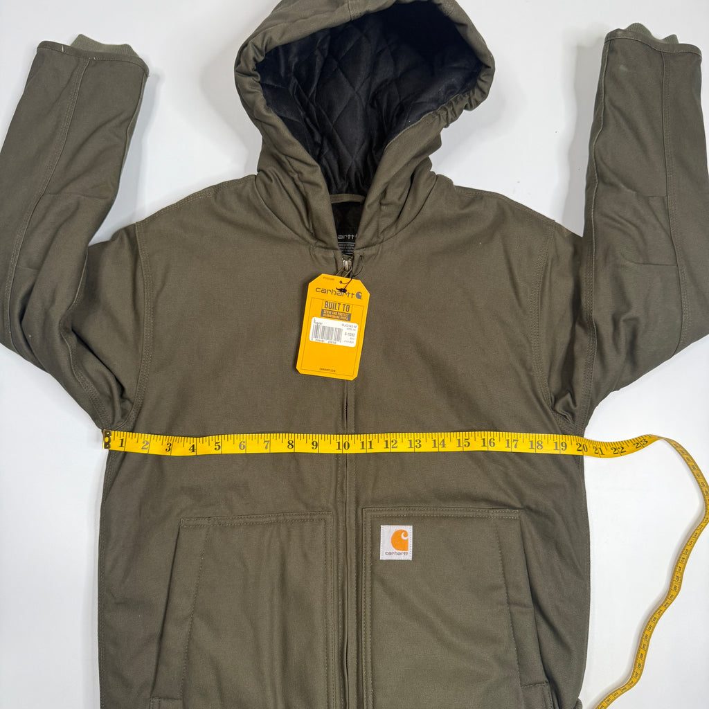 NWT Carhartt Firm Duck Active Lined Jacket L Kids Olive