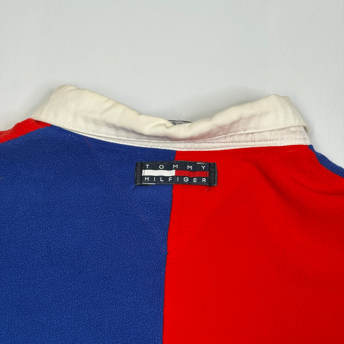 VTG Tommy Hilfiger Colorblock Fleece Polo S Boxy