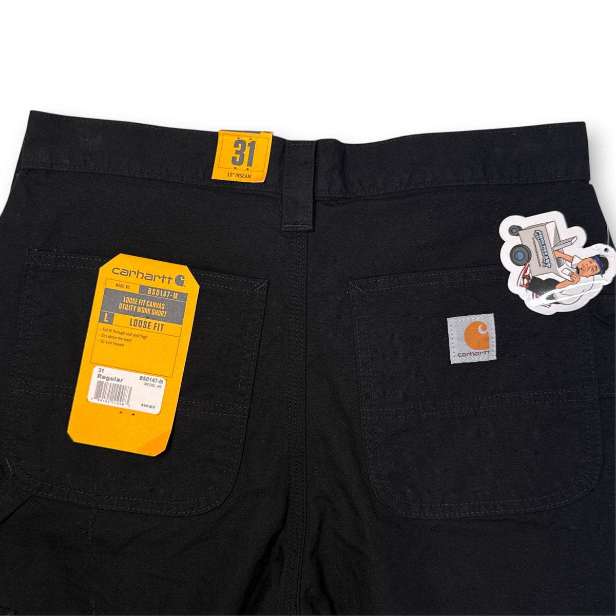 NWT Carhartt Canvas Utility Work Shorts 31" Black