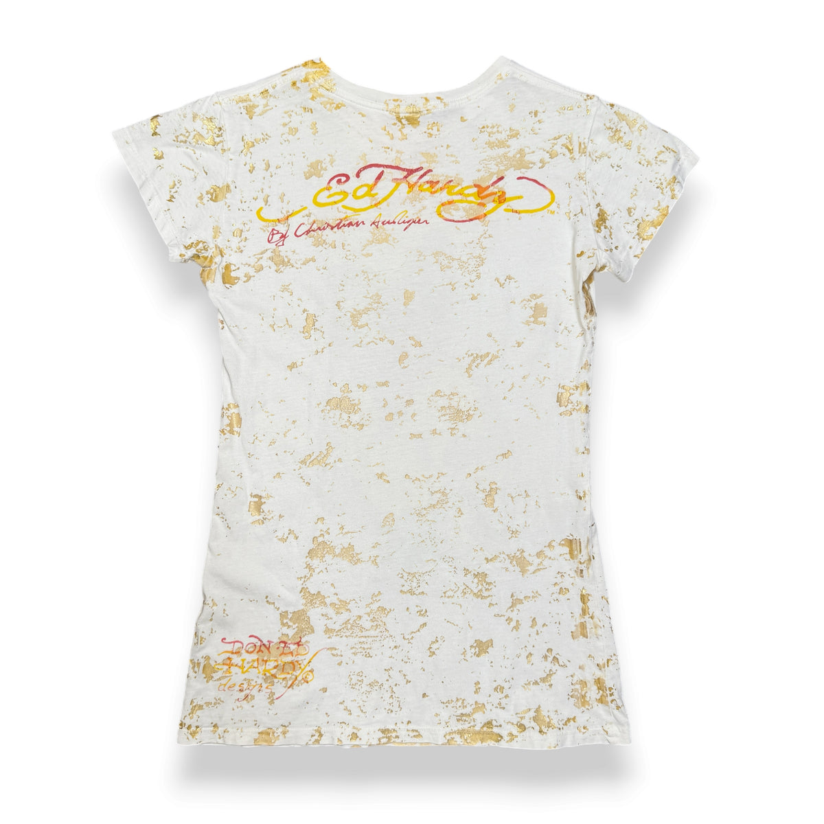 Y2k Ed Hardy Butterfly Skull T Shirt M