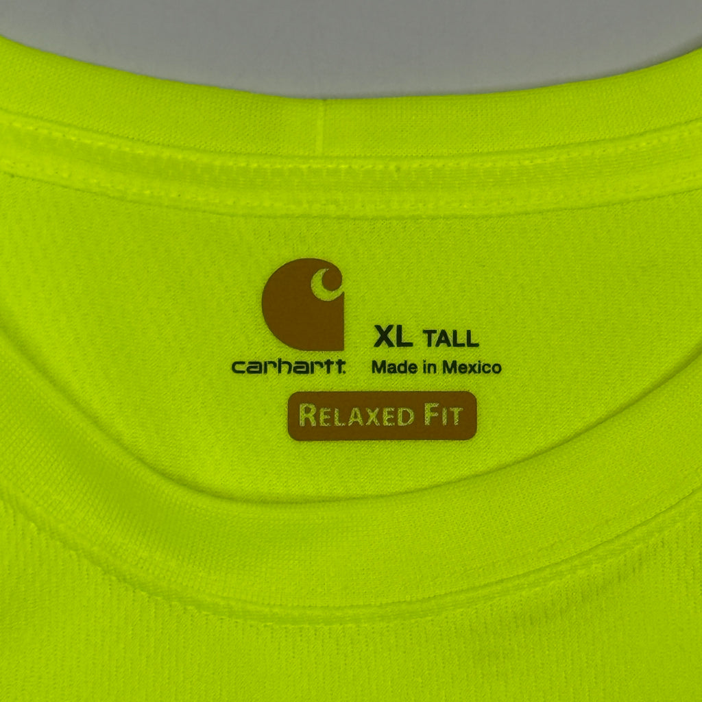 Carhartt Relaxed Fit Color Enhancement Force L/S Shirt XL TALL Lime