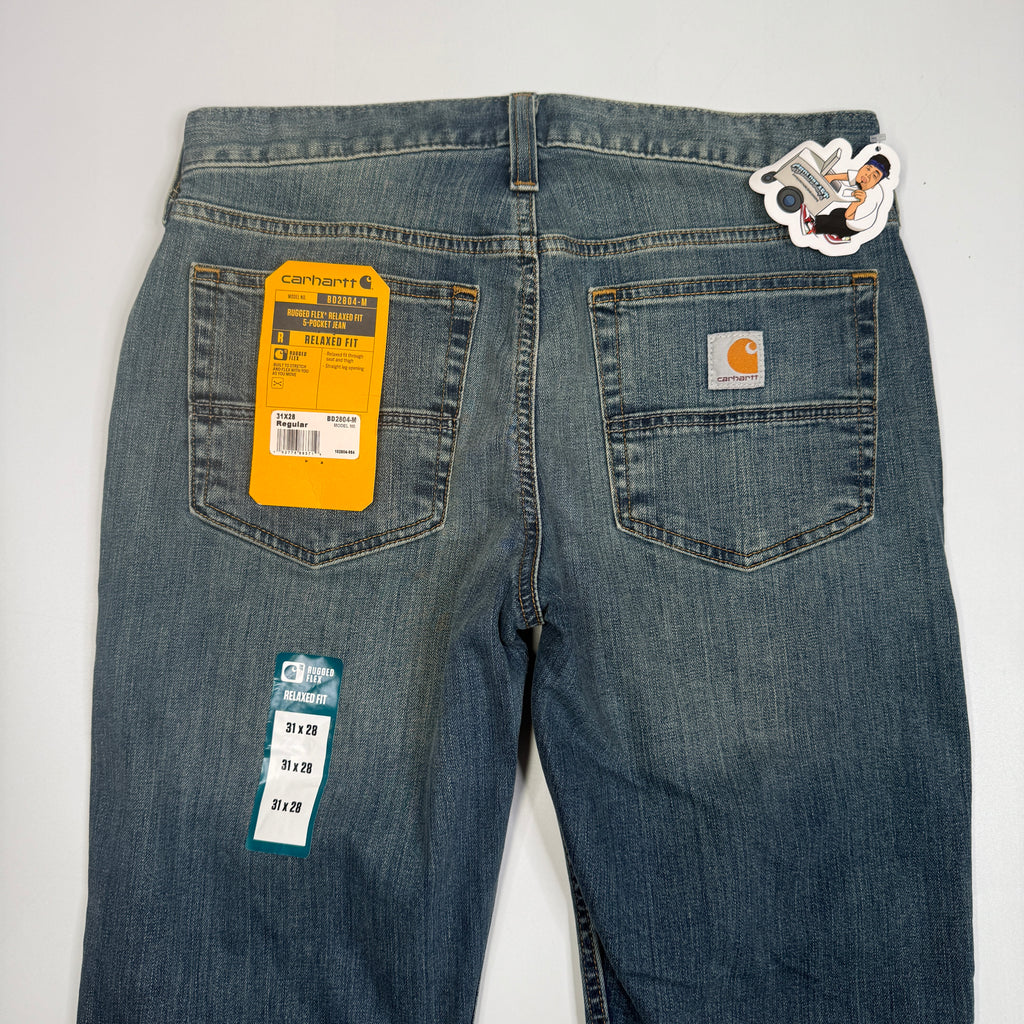 NWT Carhartt Relaxed Straight Rugged Flex Jeans 31" Superior
