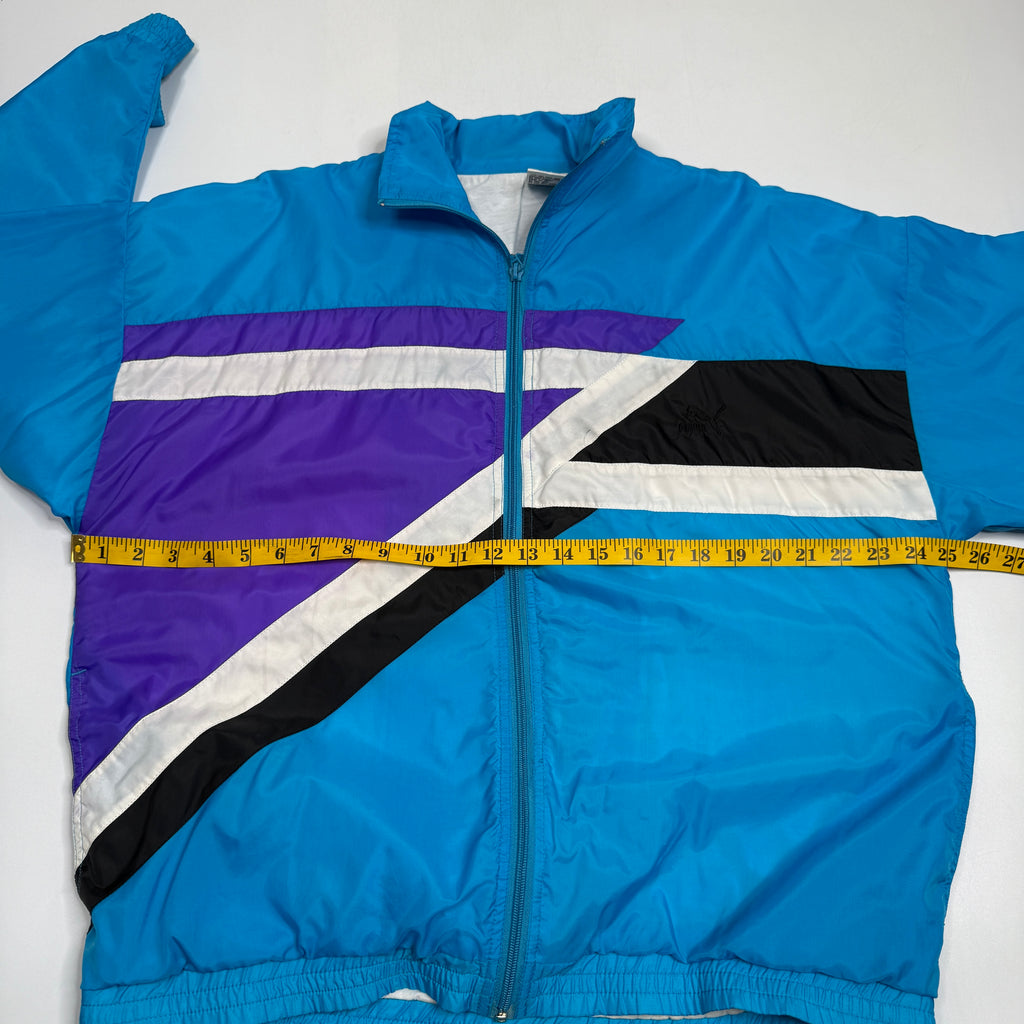VTG Puma Lined Active Full Zip Windbreaker M