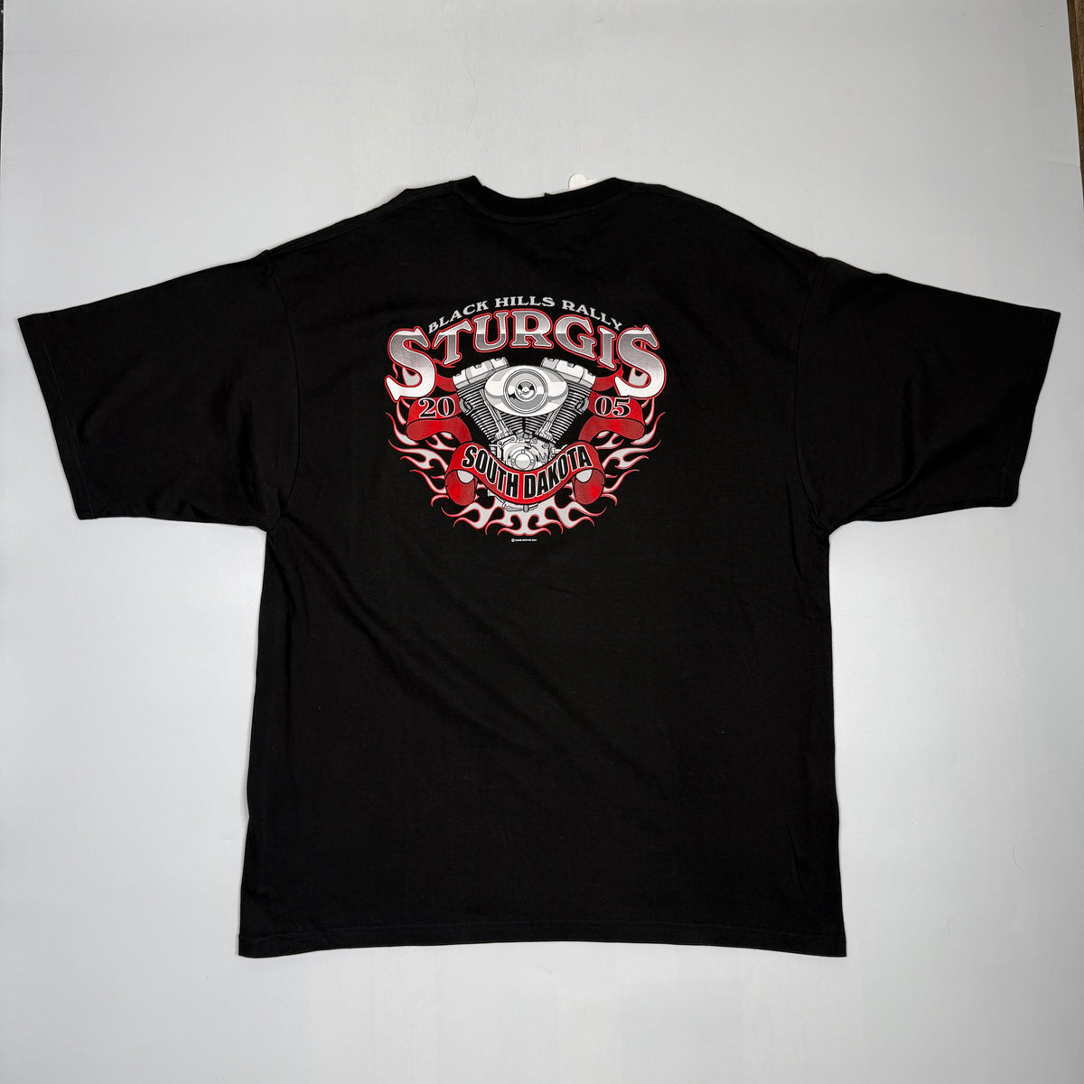 Y2K 2005 Sturgis Black Hills Rally South Dakota T Shirt 2XL