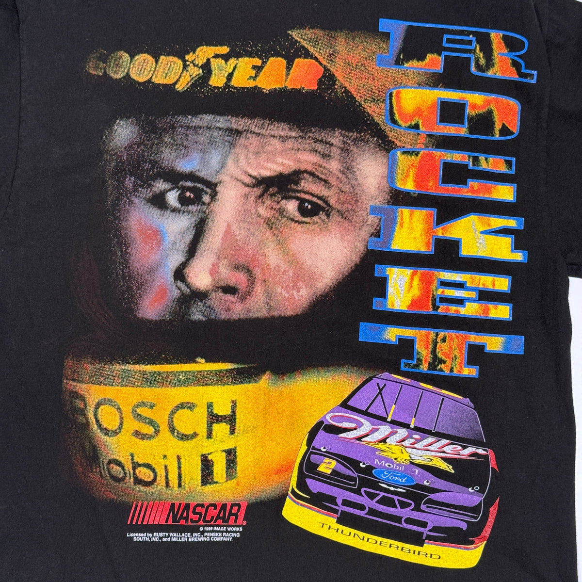 VTG 1998 Rusty Wallace Goodyear T Shirt L