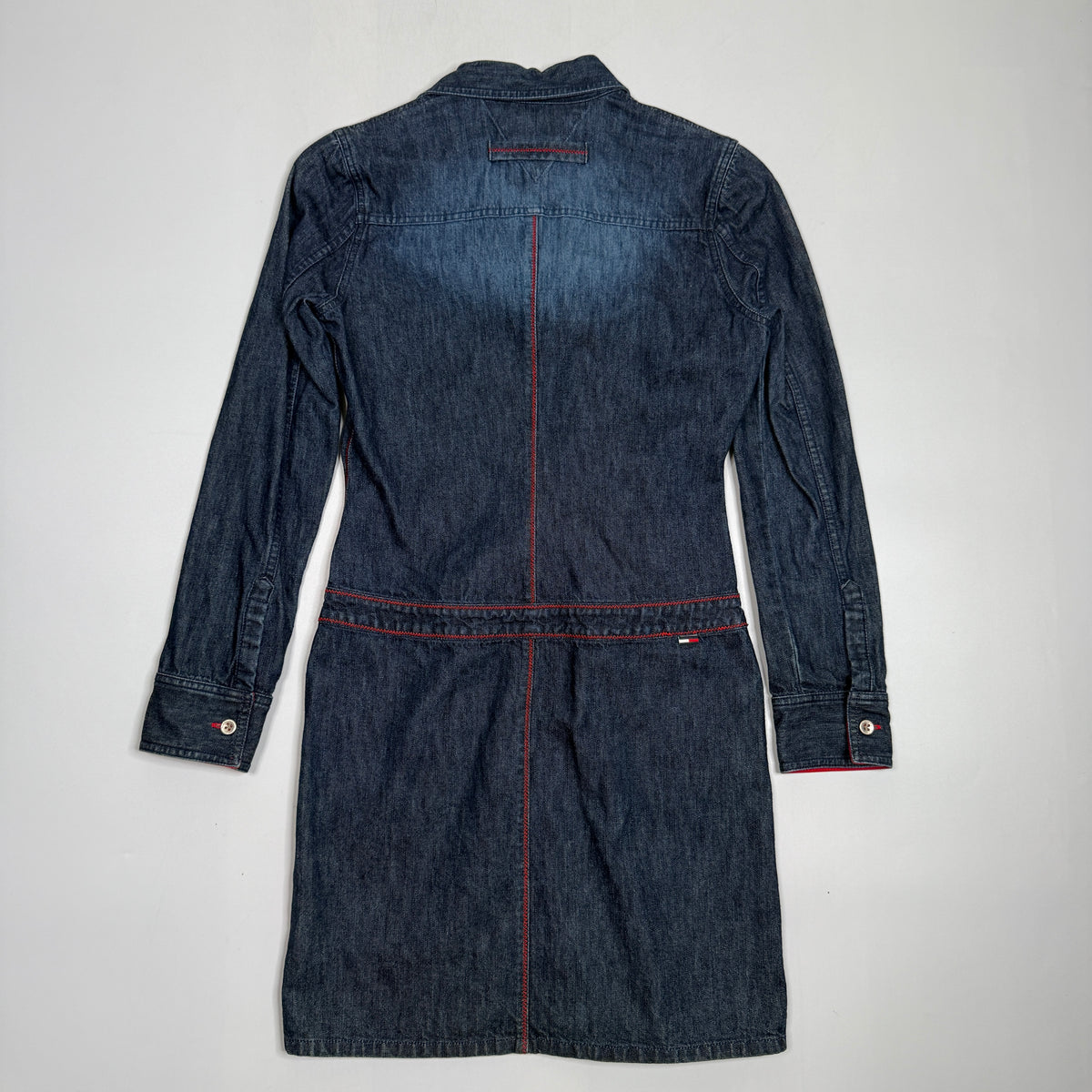 Y2K Tommy Hilfiger Denim Shirt Dress M Blue