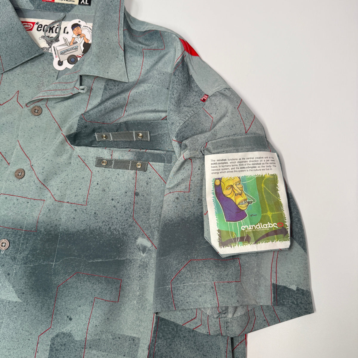 Y2K Ecko Complex Mindlabs Button Up XL