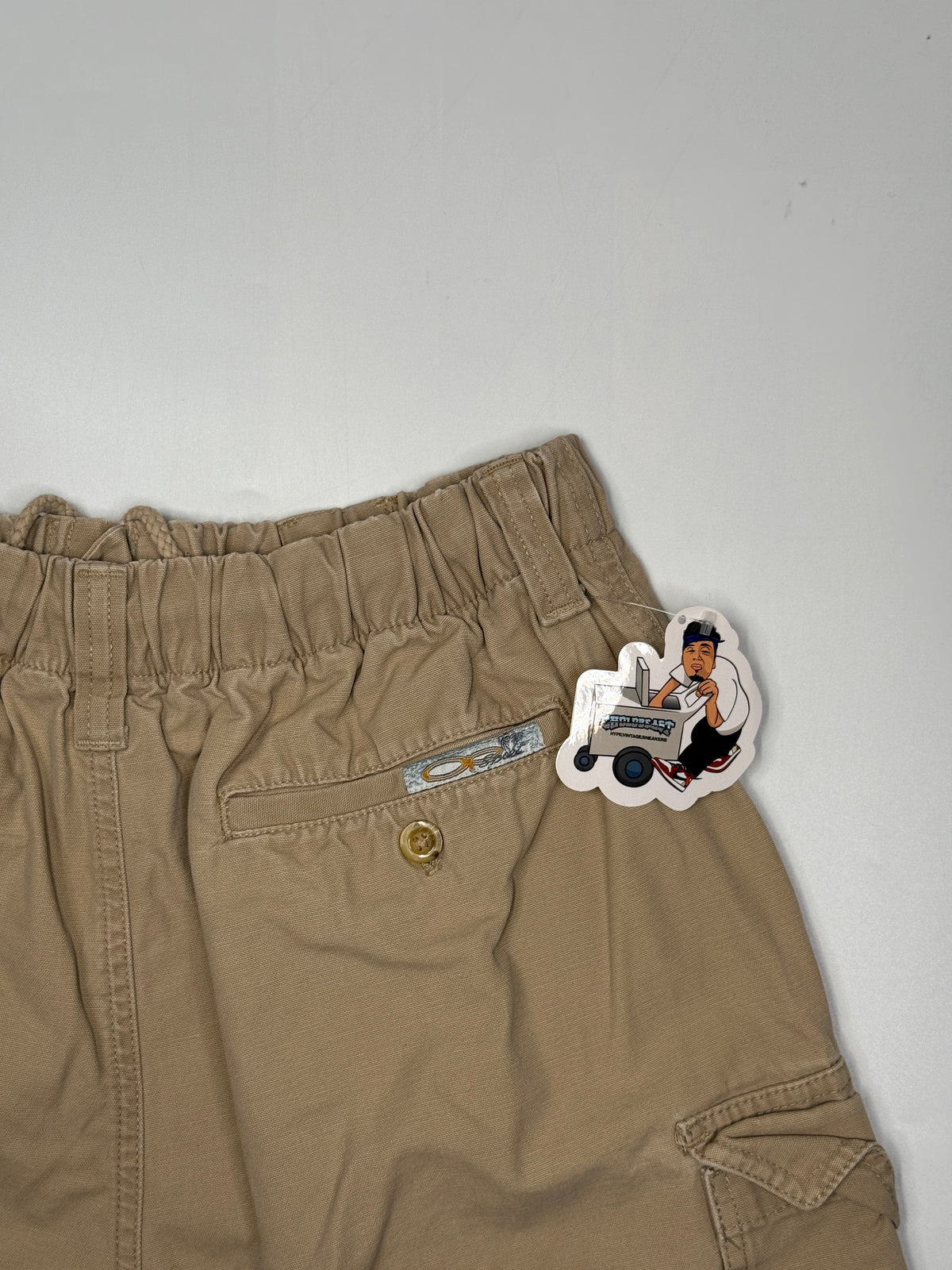VTG Ocean Pacific Cargo Elastic Shorts 30" Khaki