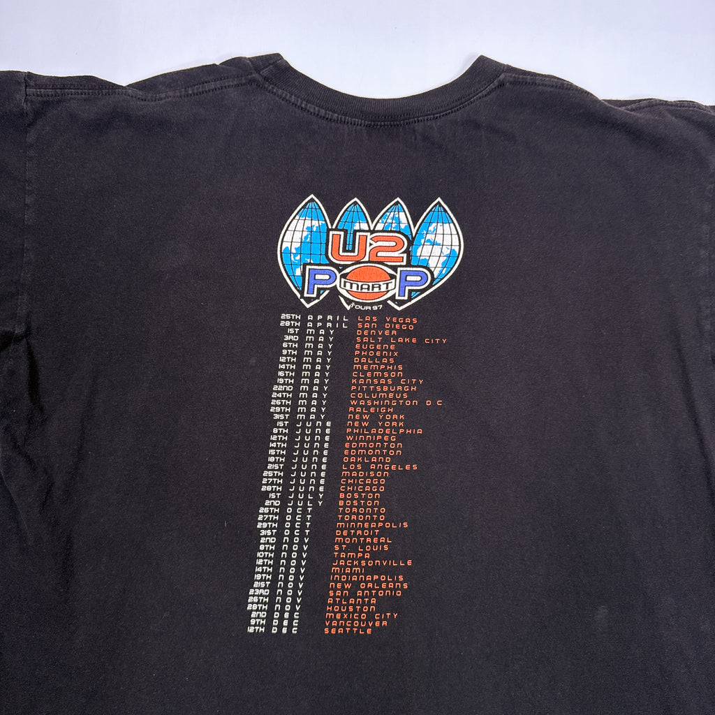 VTG U2 Popmart Tour Boxy T Shirt L/XL Black