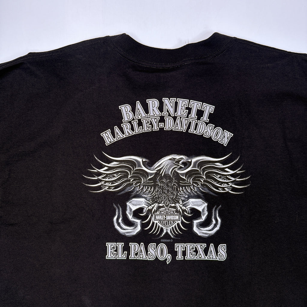 Y2K 2005 Harley Davidson Twin Engine T Shirt 2XL Black