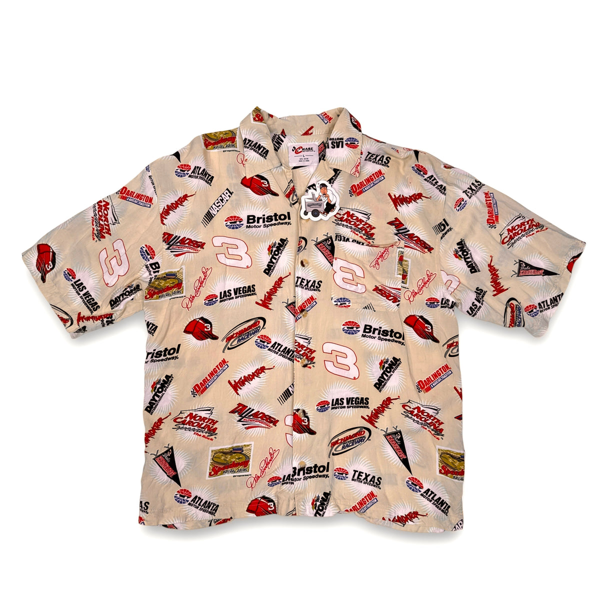 NWT VTG Paradise Found Cattleya Orchid Rayon Button Up S Peach