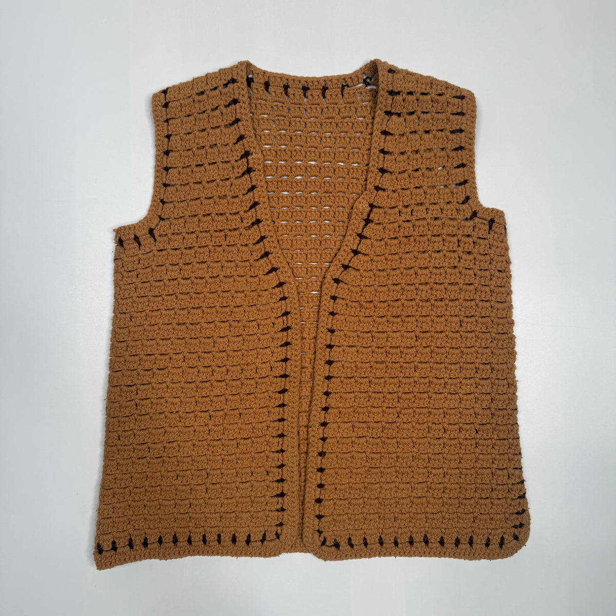 Hand Made Crochet Knit Sweater Vest S
