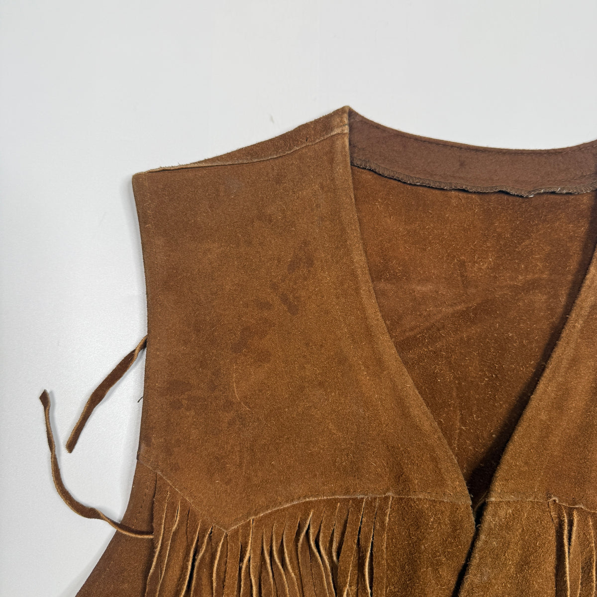 VTG Pioneer Wear Western Fringe Leather Vest