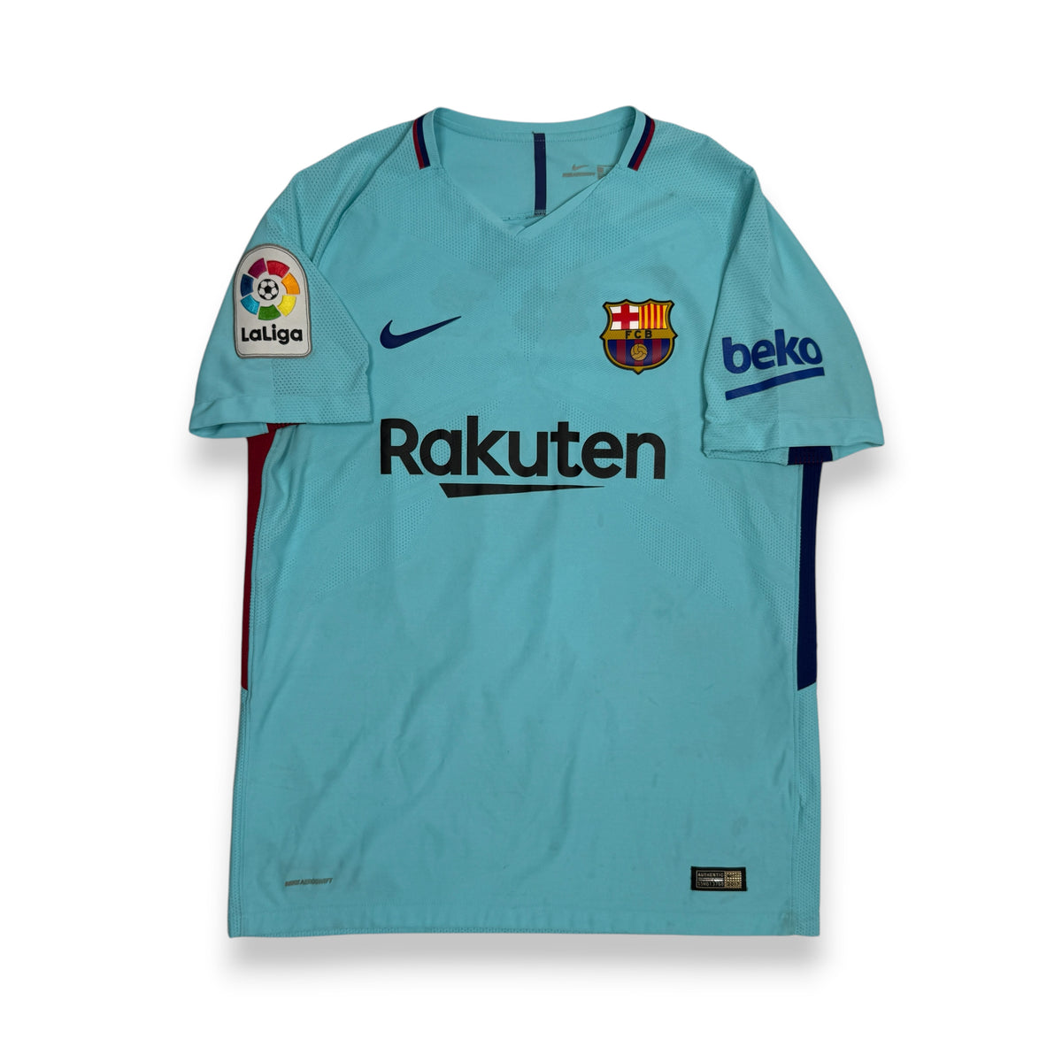 Nike 2017 Barcelona Messi Player Soccer Jersey L Away