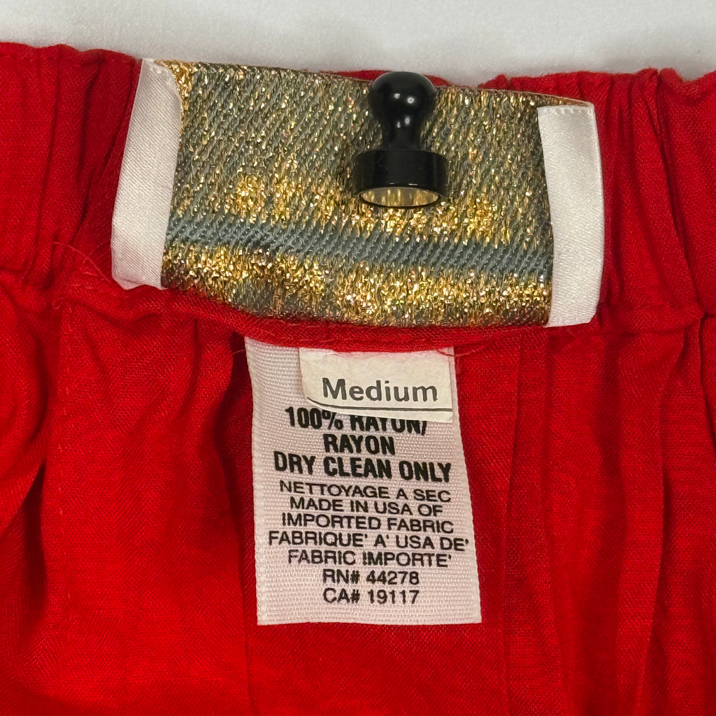 VTG Marisa A Line Rayon Maxi Skirt 26" S Red