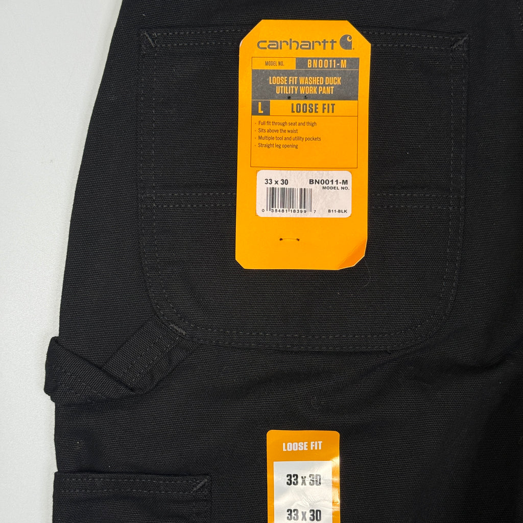 NWT Carhartt Relaxed Straight Duck Pants 32" Black