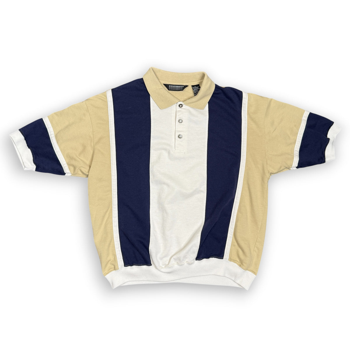 VTG Knightsbridge Colorblock Button Polo Shirt M