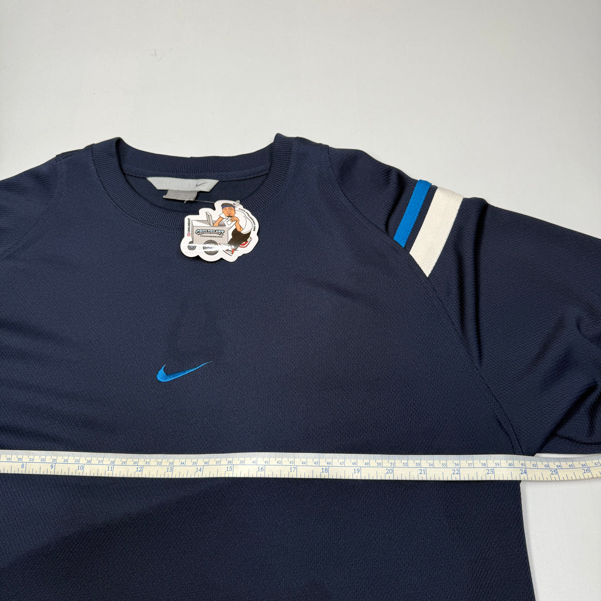 Y2K Nike Center Swoosh T Shirt XL Navy