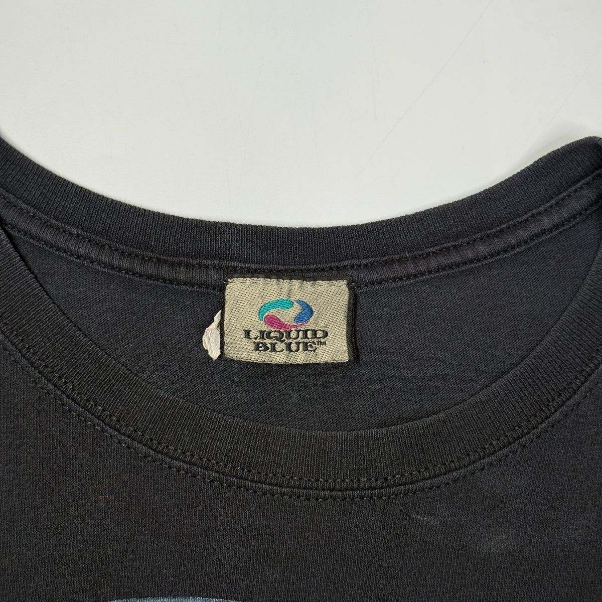 Y2K Liquid Blue Grateful Dead Melt Your Face T Shirt XL Black
