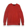 Super Dry Overdyed Knit Pullover Sweatshirt XL Red