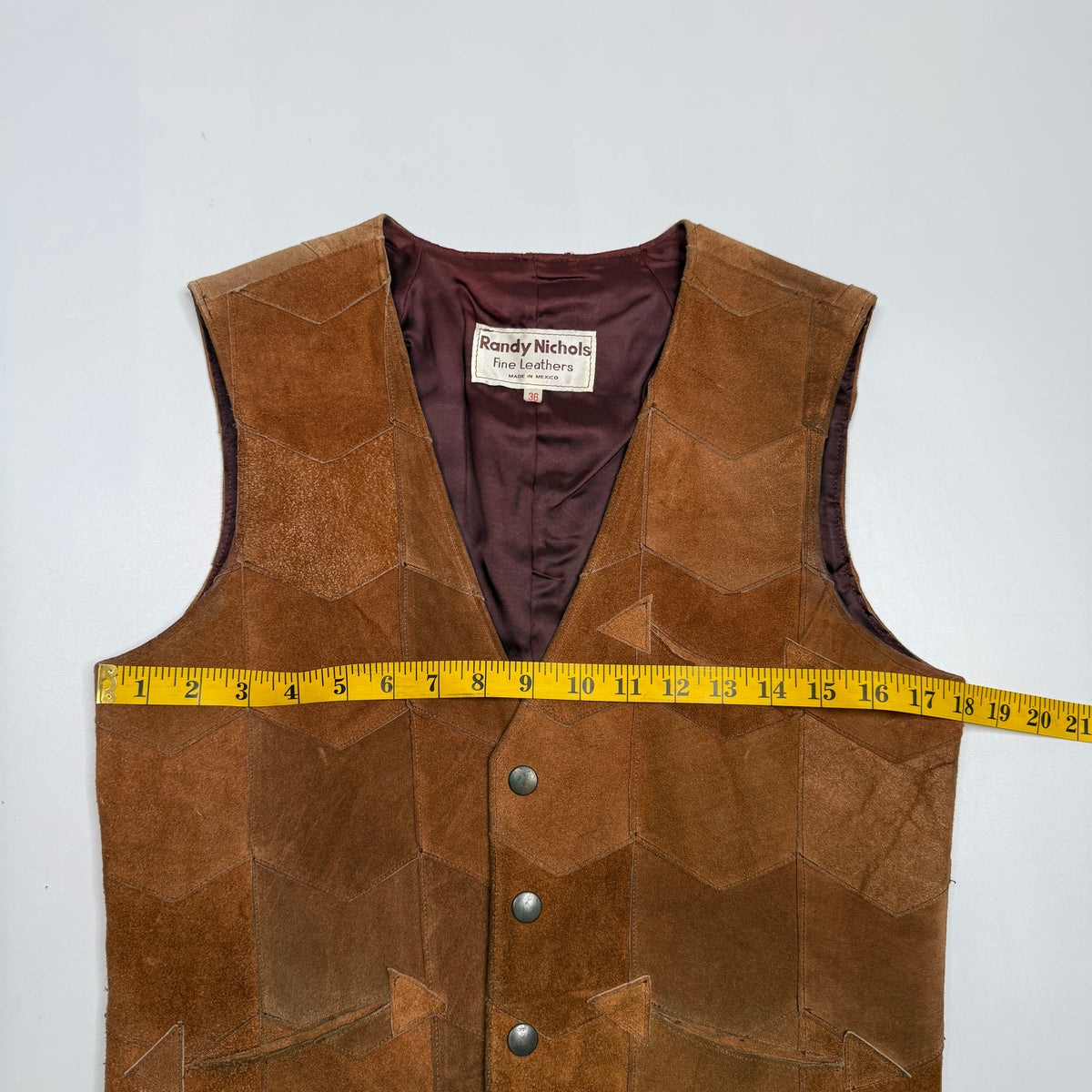 VTG Randy Nichols Suede Leather Vest S
