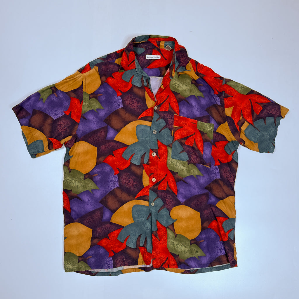 VTG Pierre Cardin Floral Rayon Button up L