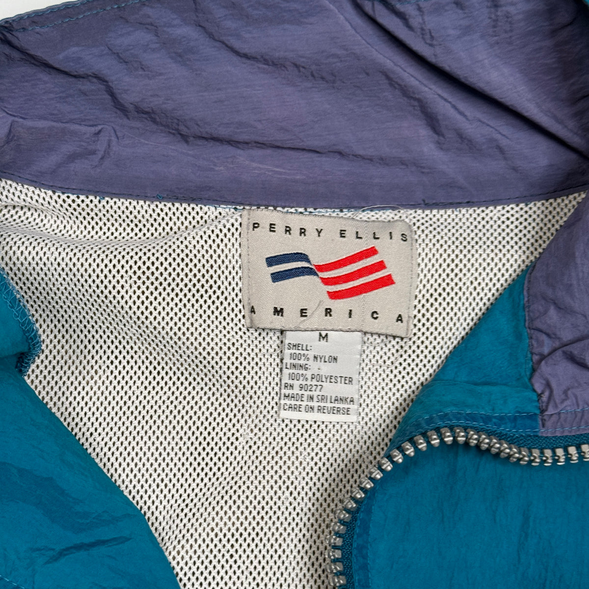 VTG Perry Ellis America Colorblock Windbreaker Pullover M