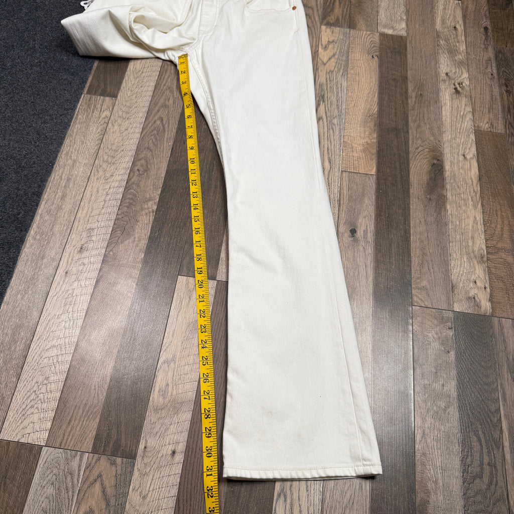 Y2K Polo Jeans Ralph Lauren Mid Rise Bootcut Jeans 33" M/L White