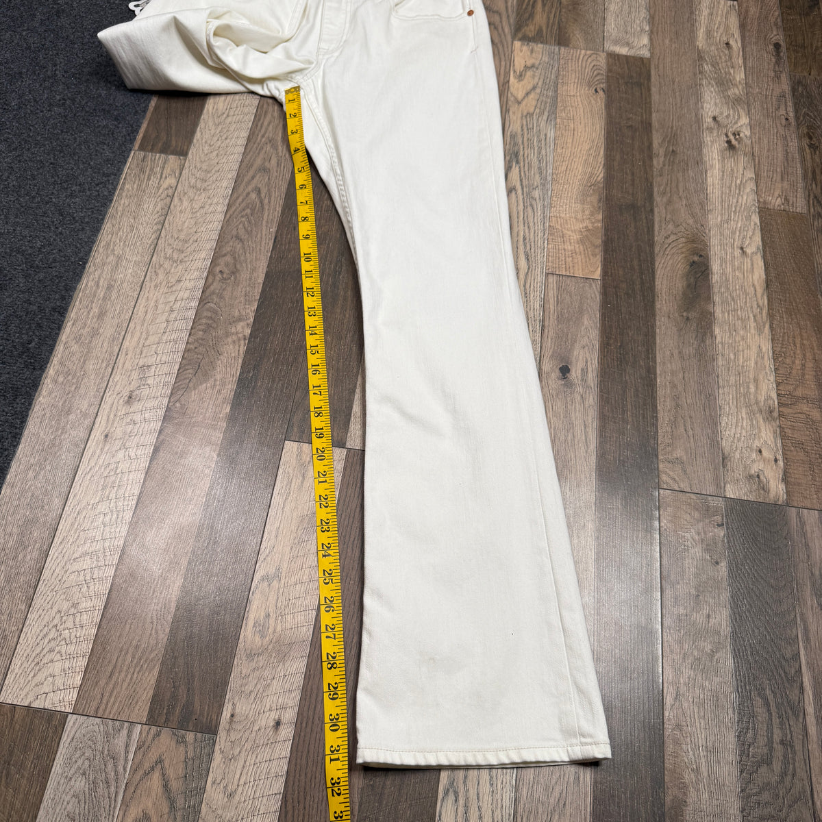 Y2K Polo Jeans Ralph Lauren Mid Rise Bootcut Jeans 33" M/L White