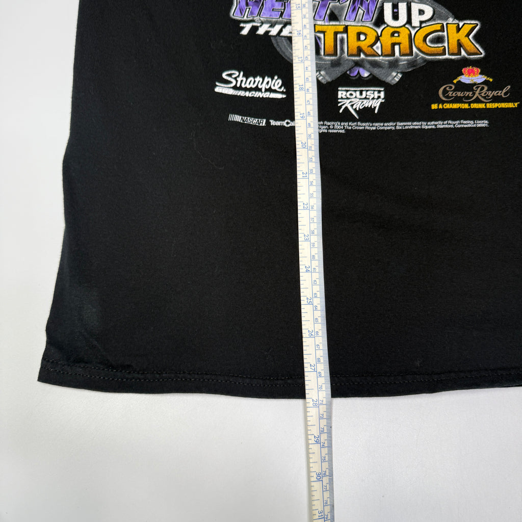 Y2K Kurt Busch Rookie Heat N Up Nascar T Shirt M Black