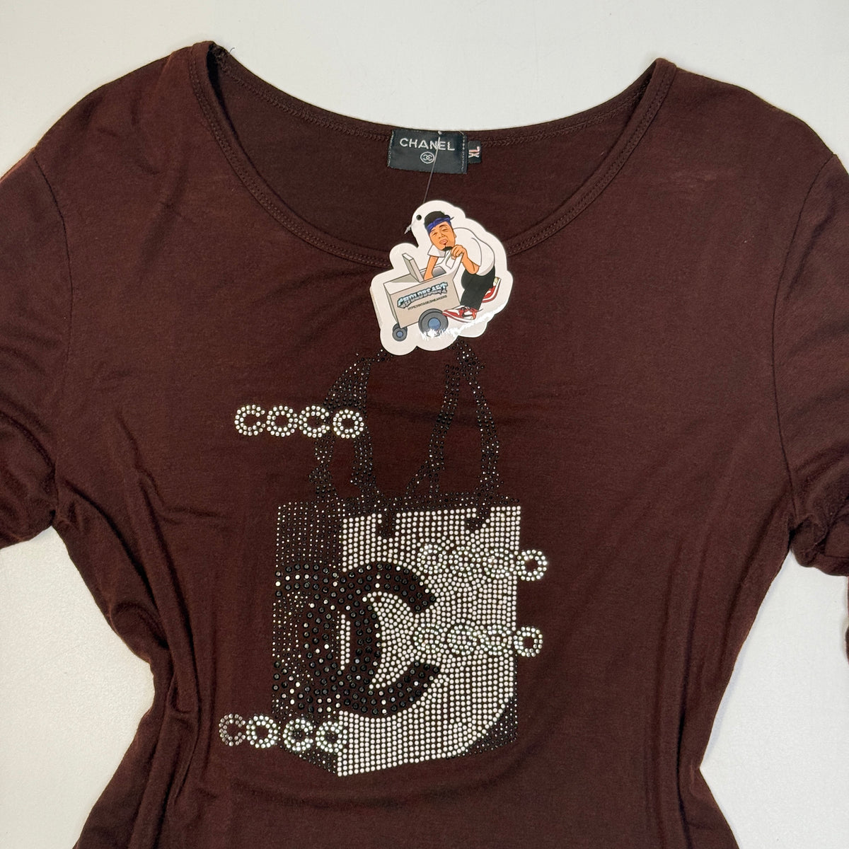 Y2K Coco Bedazzled Double C L/S Top S/M