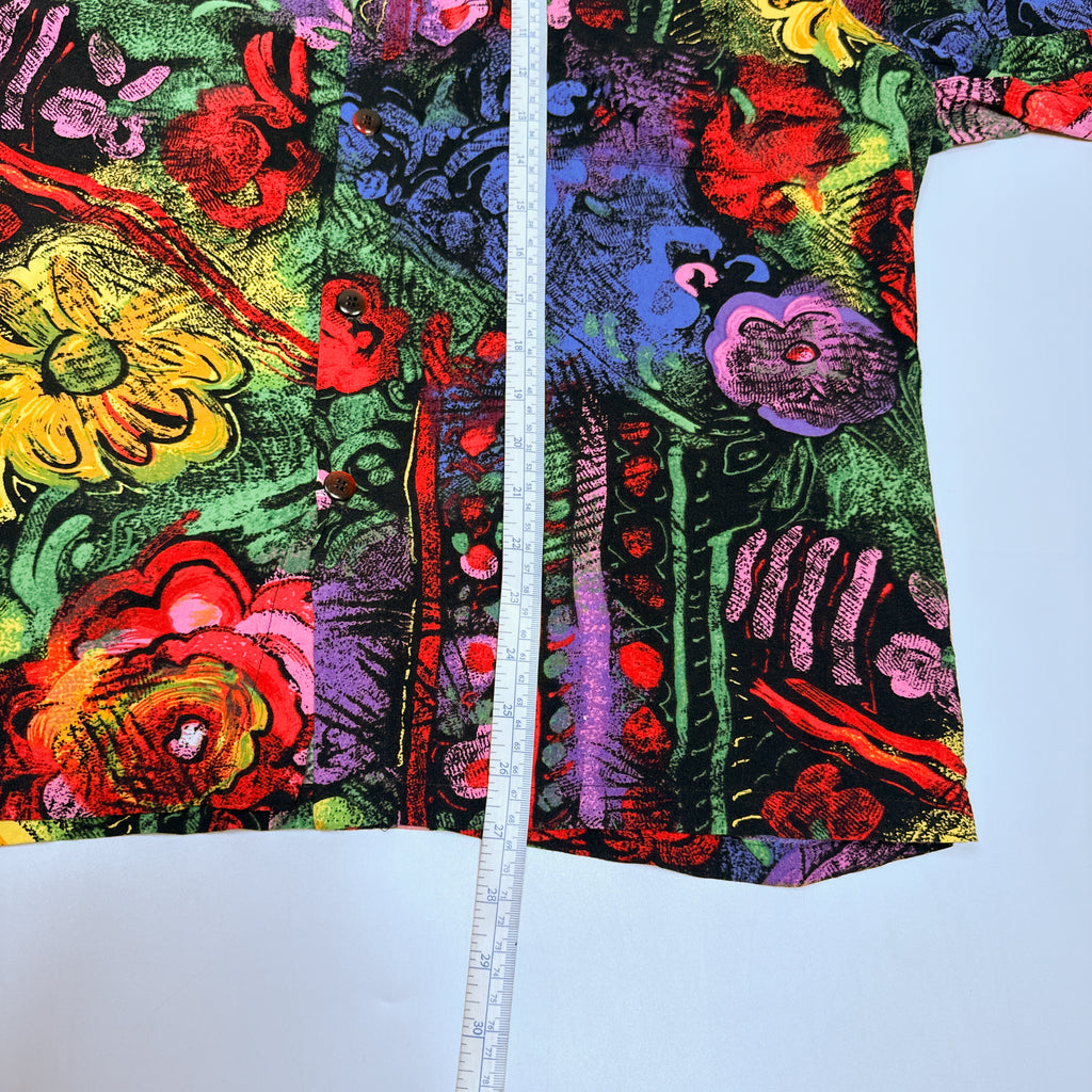 NWT Jams World Floral Multi Pattern Button Up M