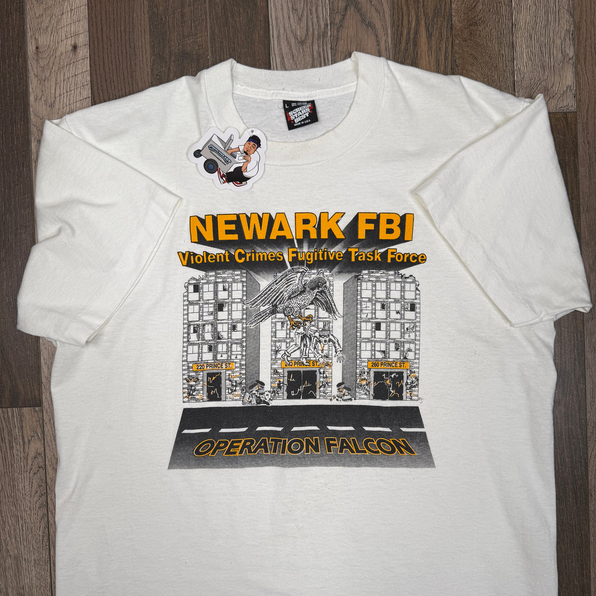 VTG Newark FBI Task Force T Shirt L White