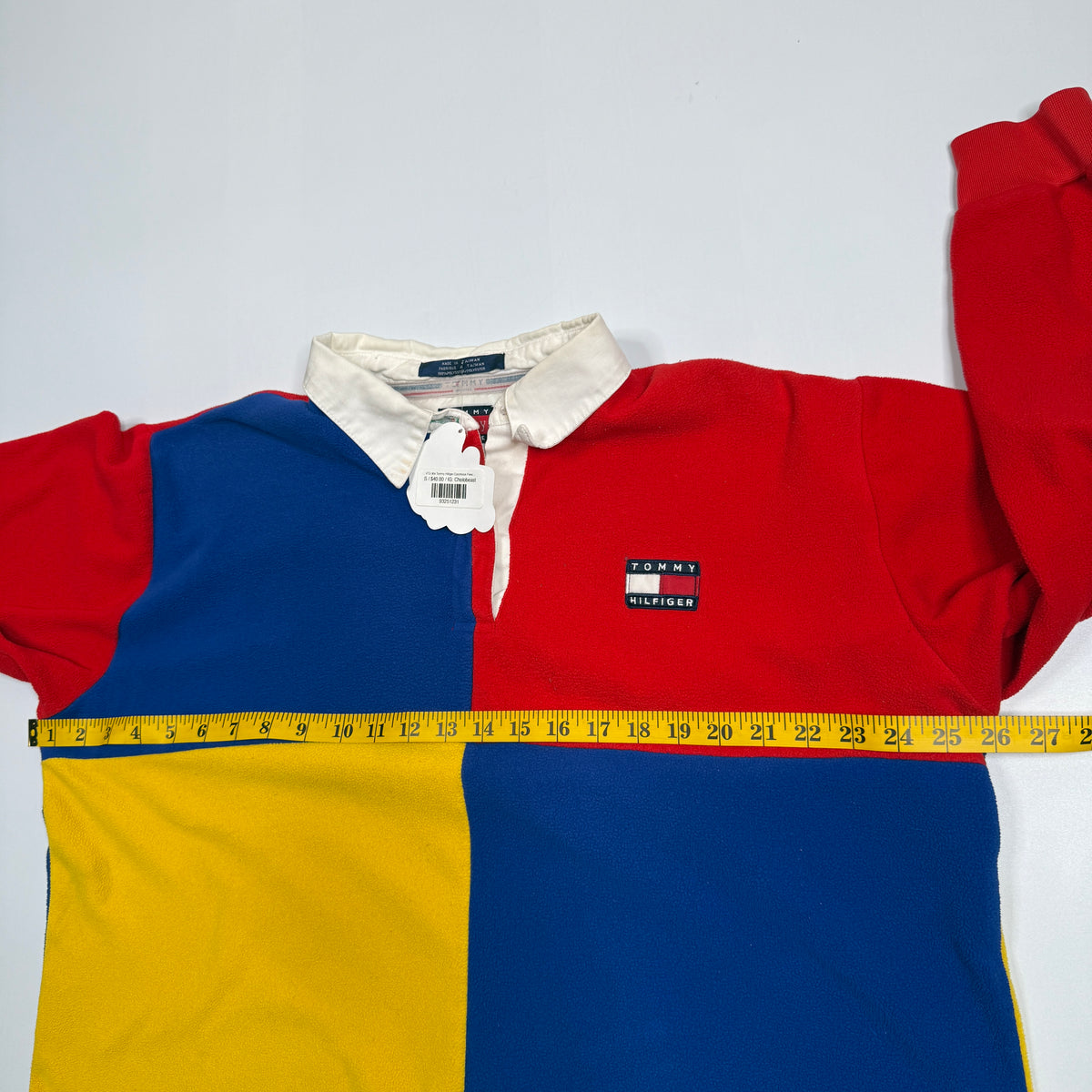 VTG Tommy Hilfiger Colorblock Fleece Polo S Boxy