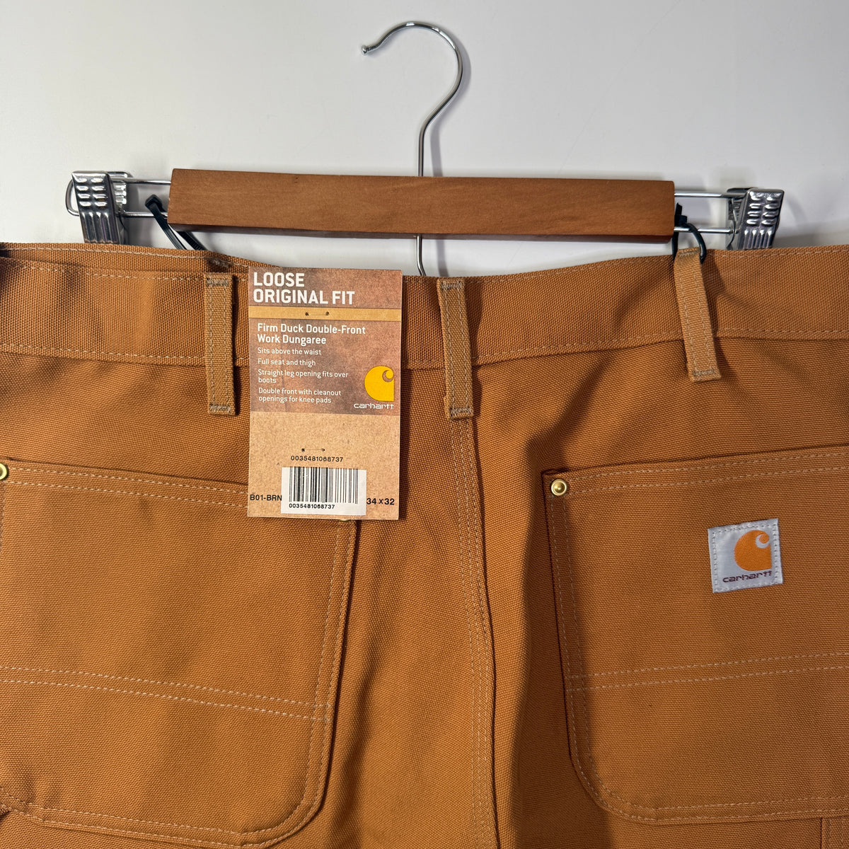 NWT Carhartt Duck Double Front Dungaree Pants 34"