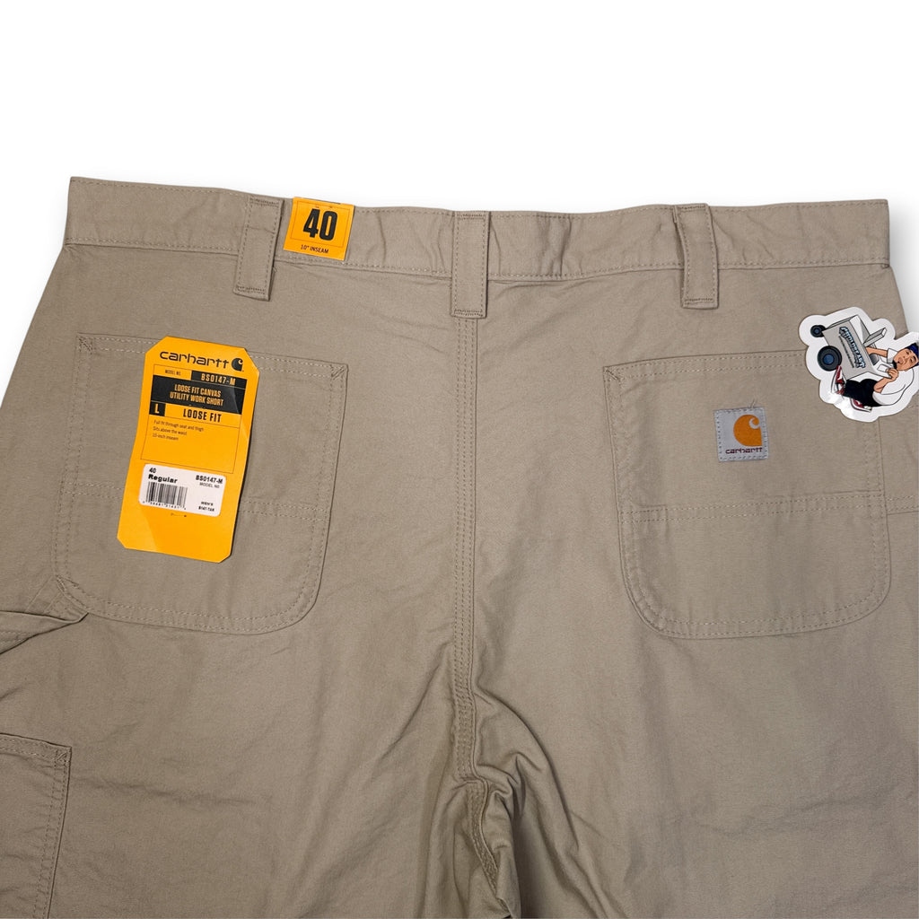 NWT Carhartt Loose Fit Canvas Utility Work Shorts 40" Tan