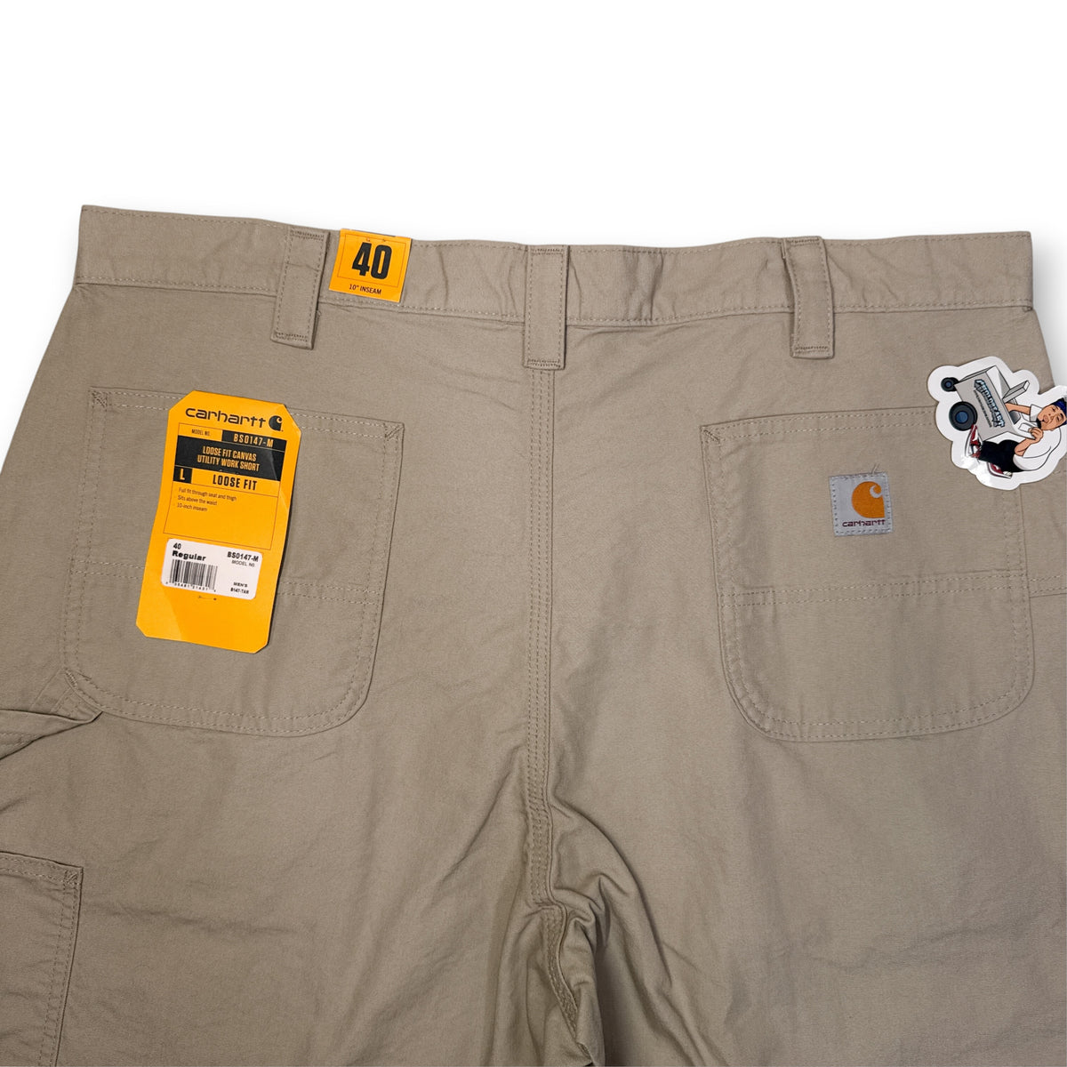 NWT Carhartt Loose Fit Canvas Utility Work Shorts 40" Tan